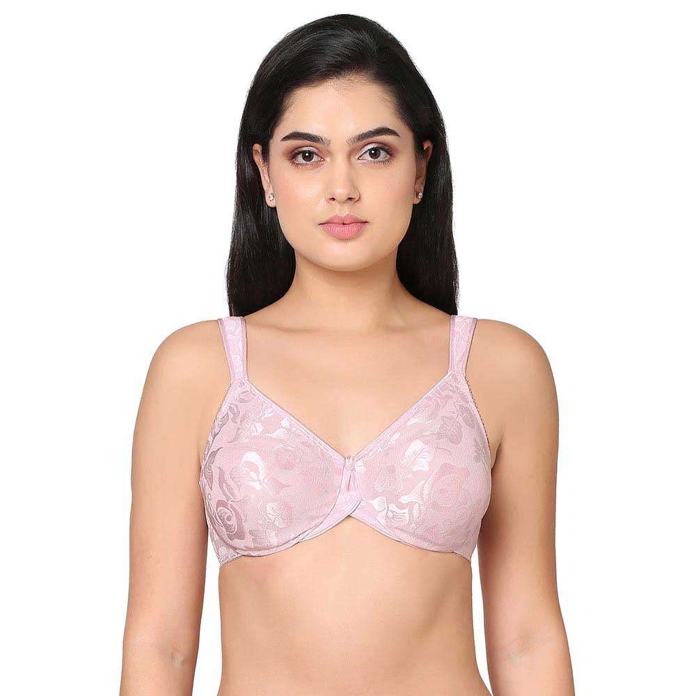Women's Cotton Full Coverage Wirefree Non-padded Lace Plus Size Bra 36G 