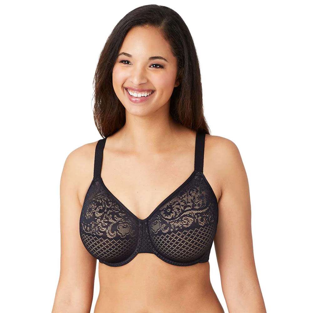 Sheer Lace Full Support Bra Comfort Minimiser Plus Size Full Cup