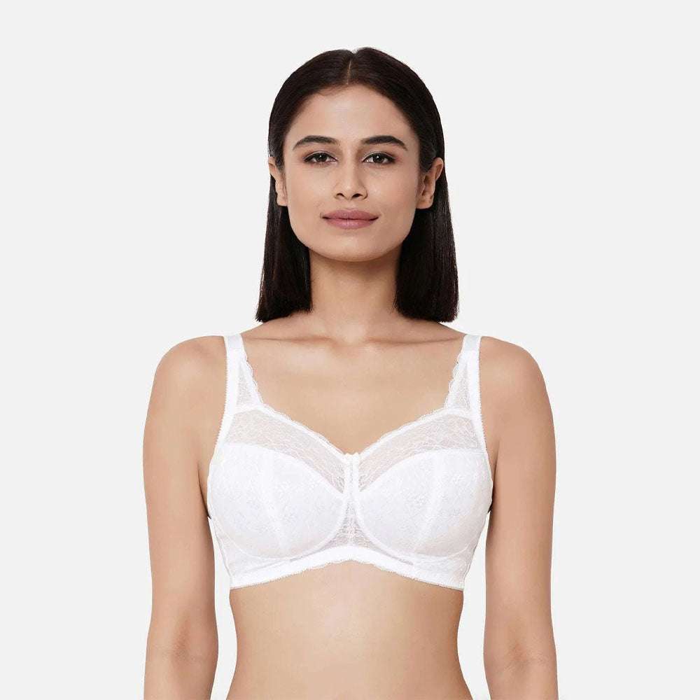 Buy Classic Non Padded Non Wired Full Coverage Plus Size Everyday Comfort  Bra - White Online