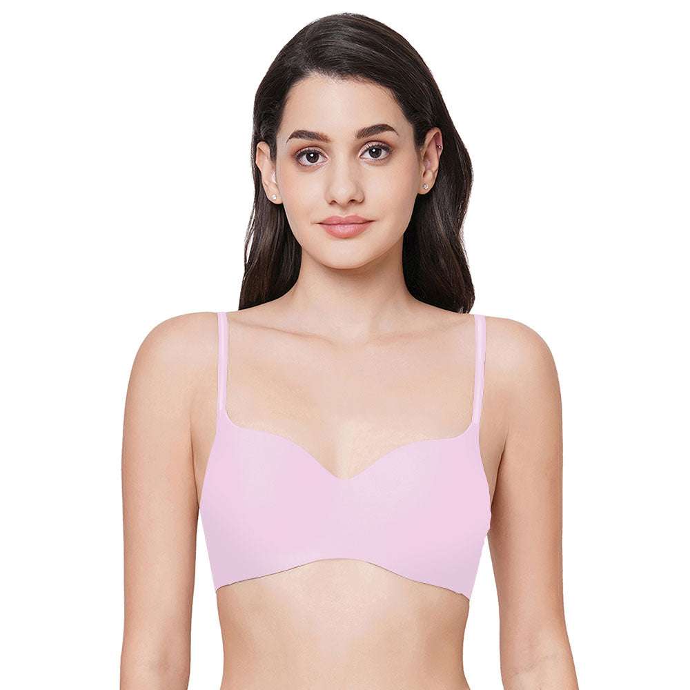 Women's Cotton Soft Padded Non-Wired Regular Bra (Pink Pack of 1)(Size-A 30)