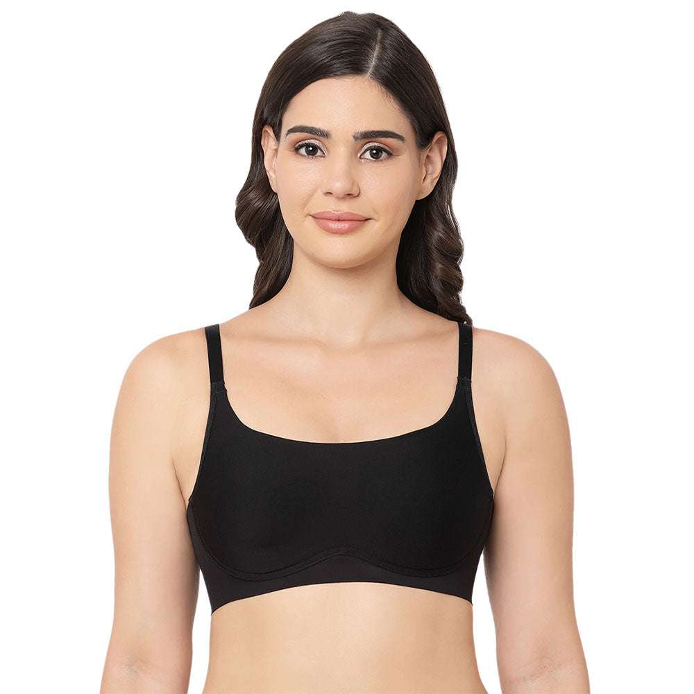 Buy C9 Single Layered Non-Wired Full Coverage Bra - Black at Rs
