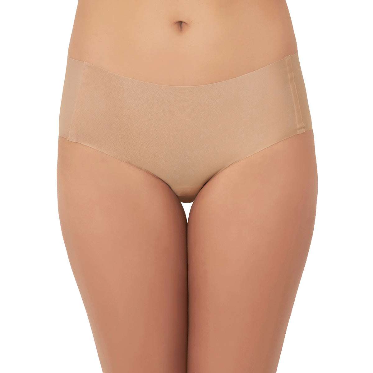 Buy Gococi Mid Waist Full Coverage Solid Hipster Seamless Panty