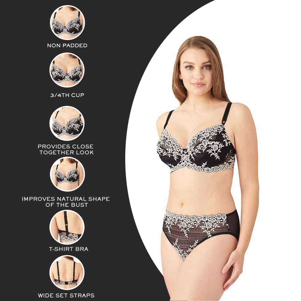 Buy Embrace Lace Non Padded Wired 3/4th Cup Bridal Wear Medium