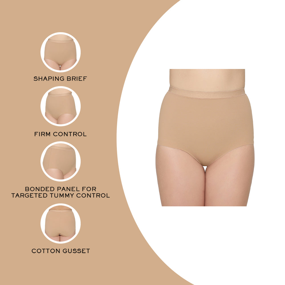 High Waisted Seamless Ion Shaping Shaper Briefs For Women With