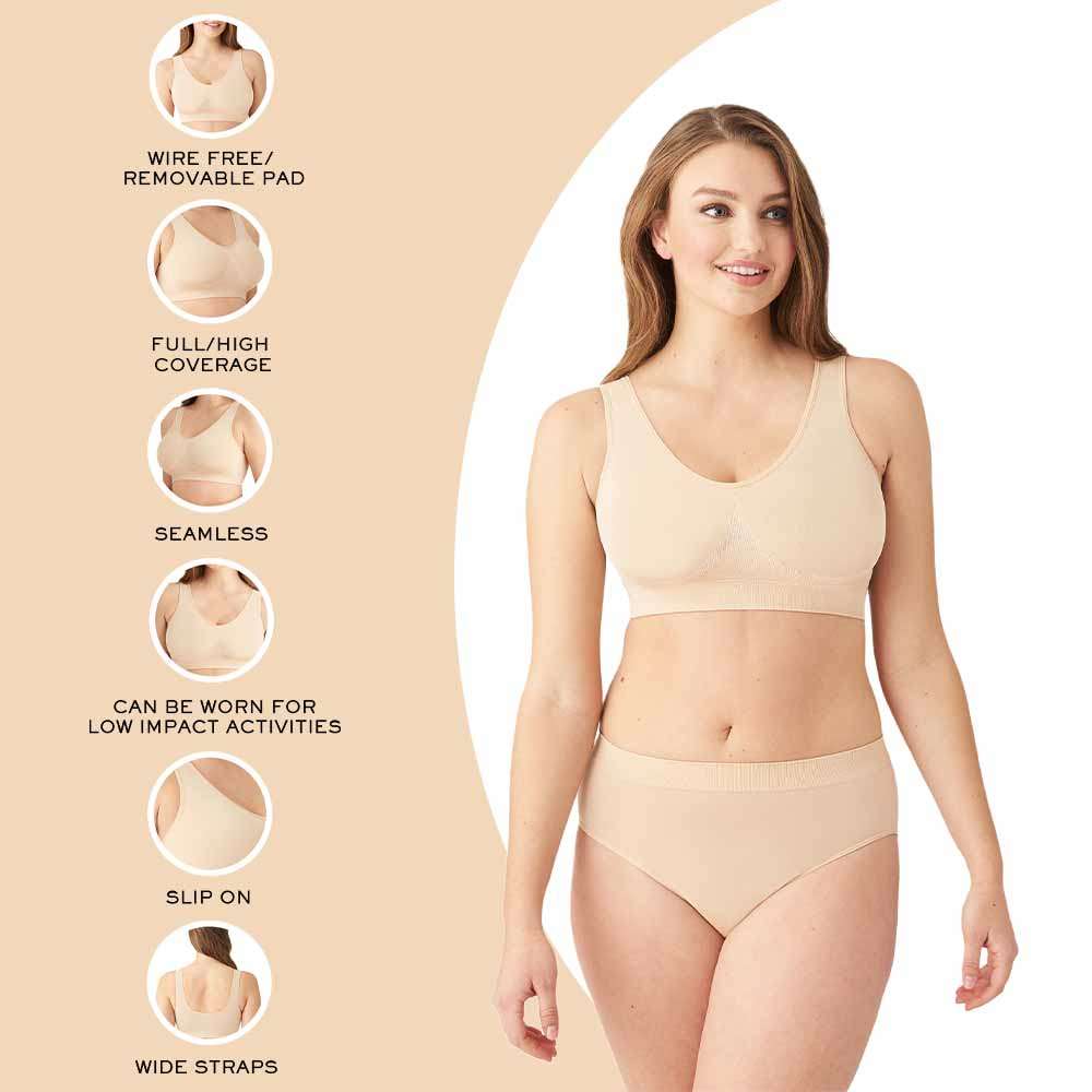 Buy online Nude Non-padded Non-wired Bra With Detachable Straps