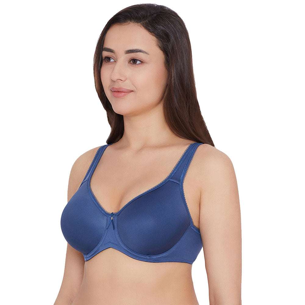 Buy Basic Beauty Padded Wired Full Cup Everyday Wear Medium coverage T-Shirt  - Blue Online