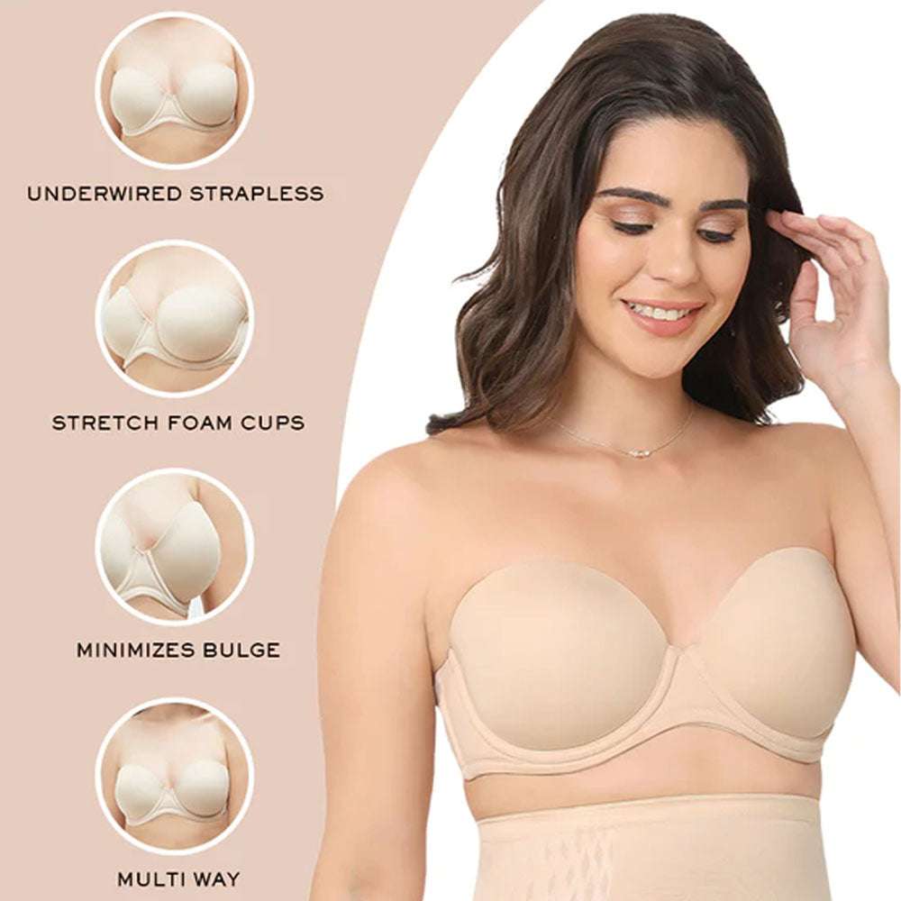 LLYwey No Rims Push Up Bras Strapless Bras for Women India