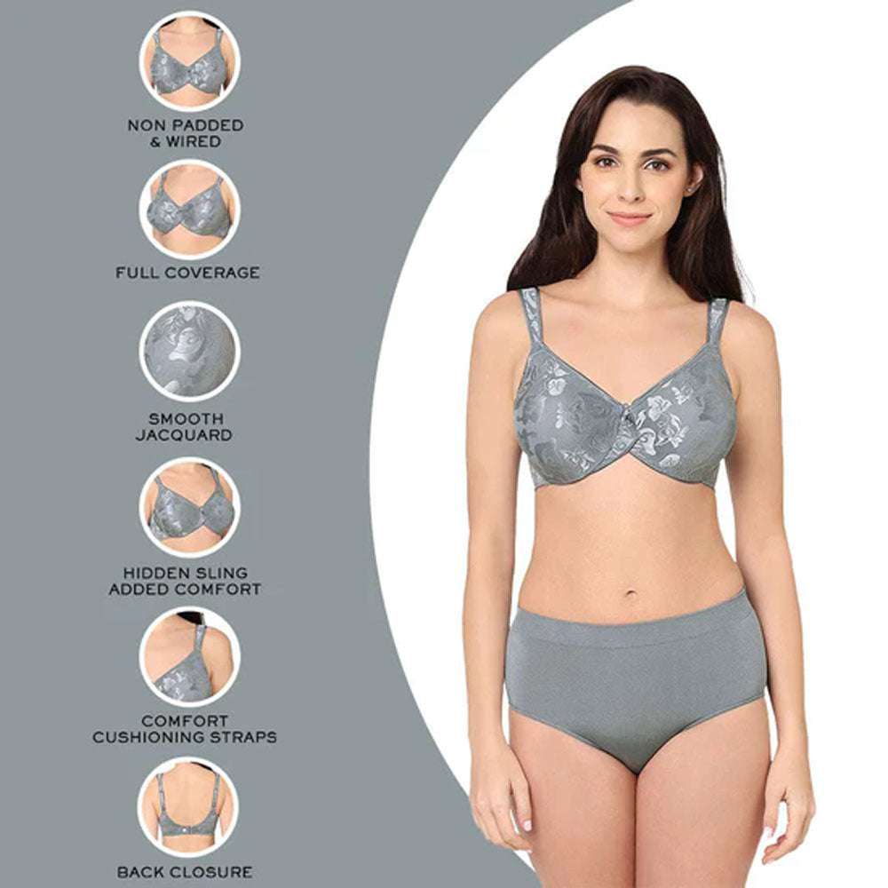 Buy Lace Non-Wired Non-Padded Full Cup Plus Size Bra Online India