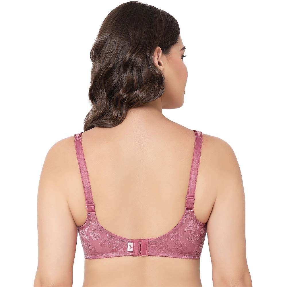 Buy Awareness Non Padded Wired Full Coverage Full Support Plus Size Bra -  Pink Online
