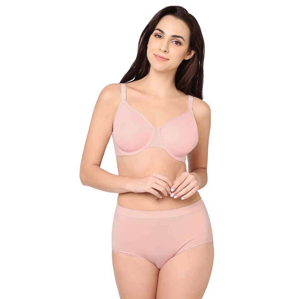 Buy Back Appeal Minimizer Non-Padded Wired Full Coverage Full Cup Bra -  Pink Online