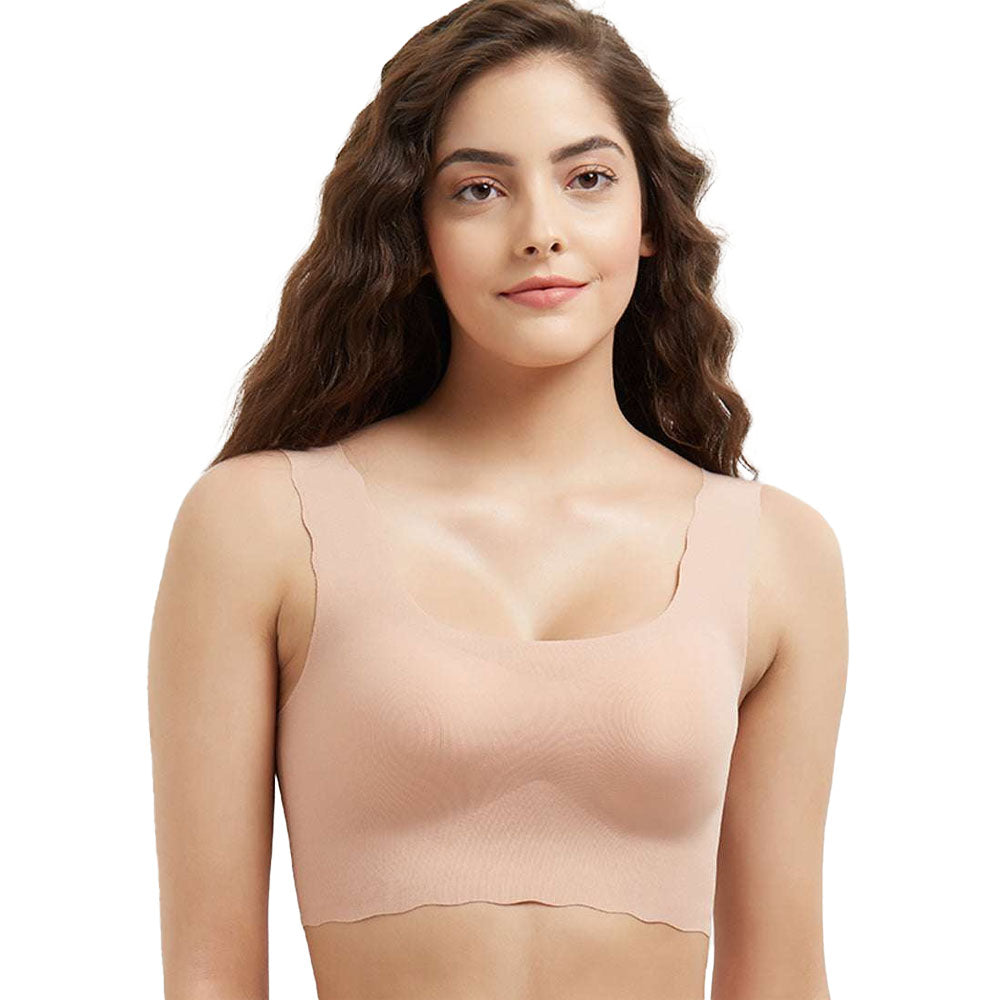 Buy Gococi Padded Non Wired Full Cup Everyday Wear Full Coverage T Shirt Bra Beige Online 2276