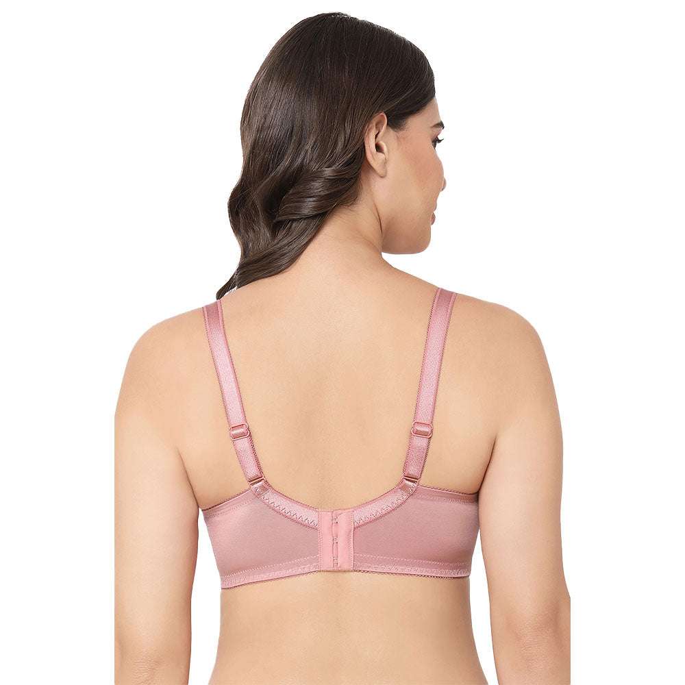 Womens Bra Plus Size Full Coverage Wirefree Non-Padded  Cotton Stretchy 34DD Pink