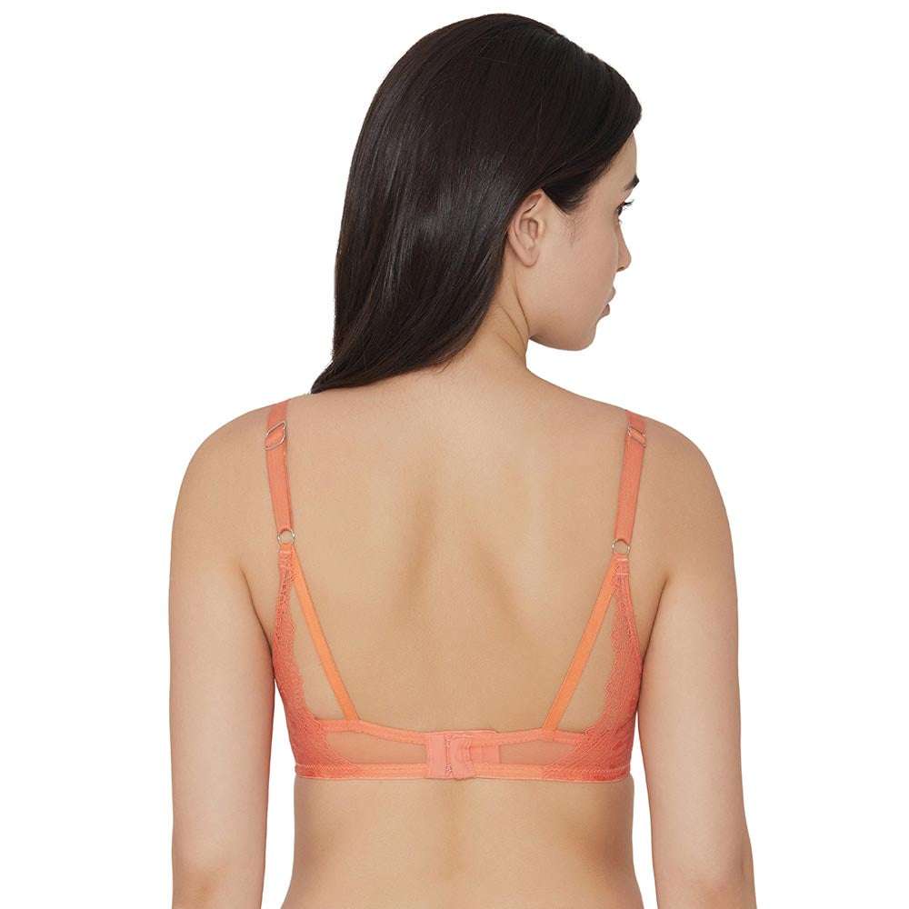 Buy Wacoal Soleil Padded Wired 3/4Th Cup Lace Fashion Bra - Orange online