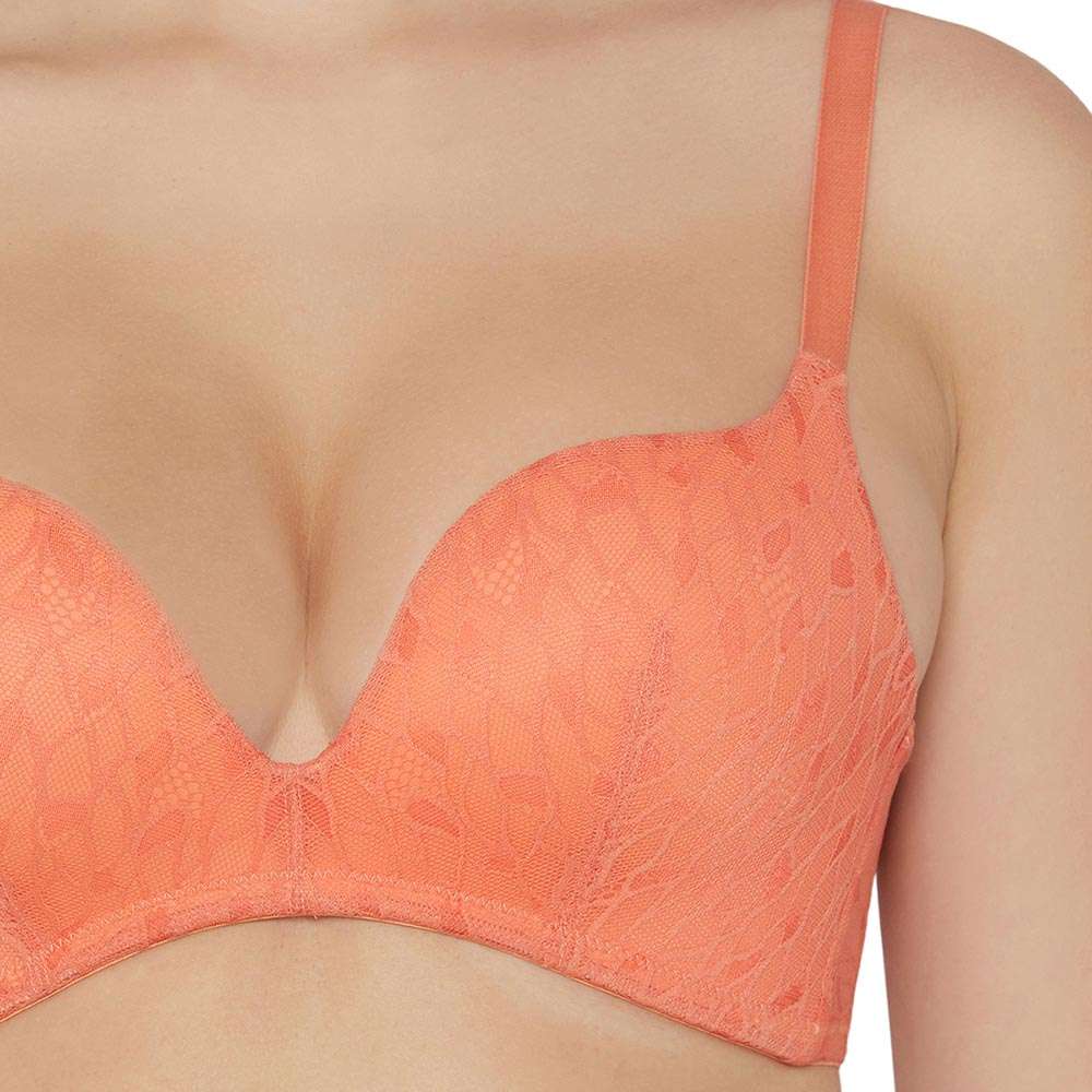 Buy ZITIQUE Women's 3/4 Cup Non-wired Push Up Bra - Yellow in 2024