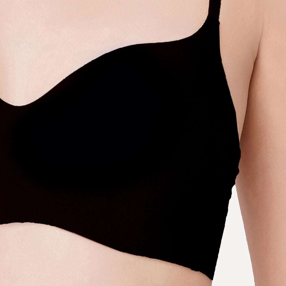 Buy Basic Mold Padded Non Wired 3/4Th Cup Everyday T-Shirt Bras-Black  Online