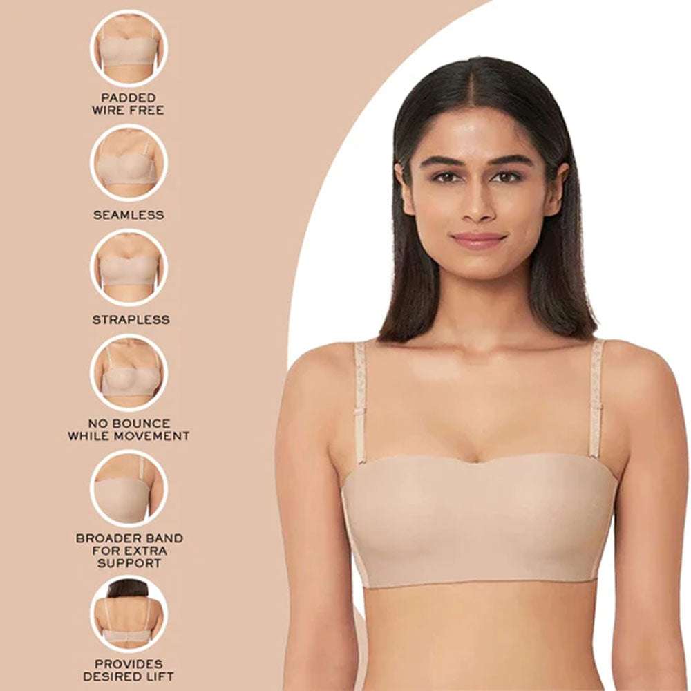 Plus Size Strapless Coffee Heather Color Multiway Non Padded Minimizer –