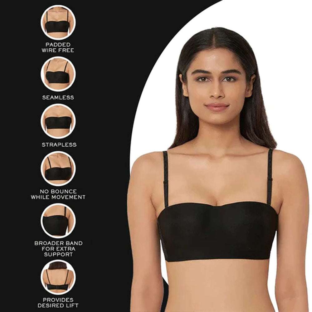 ZELARO 50PCS Disposable Bras Beauty Black Black Disposable India