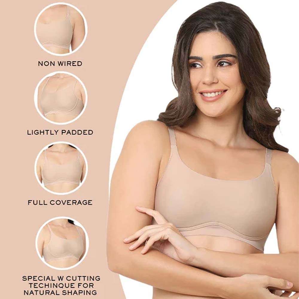 Buy Wacoal GocociFull Coverage Seamless T-Shirt Bra - Beige for Women  Online @ Tata CLiQ Luxury