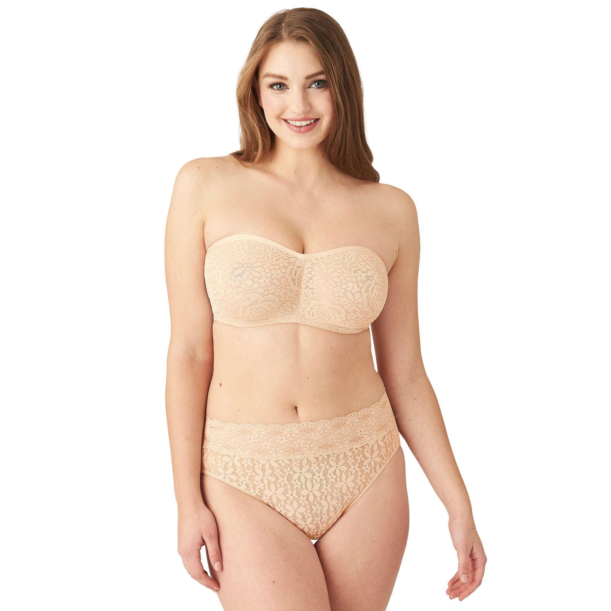 Wacoal Women s Halo Lace Underwire Bra 34D Natural Nude 
