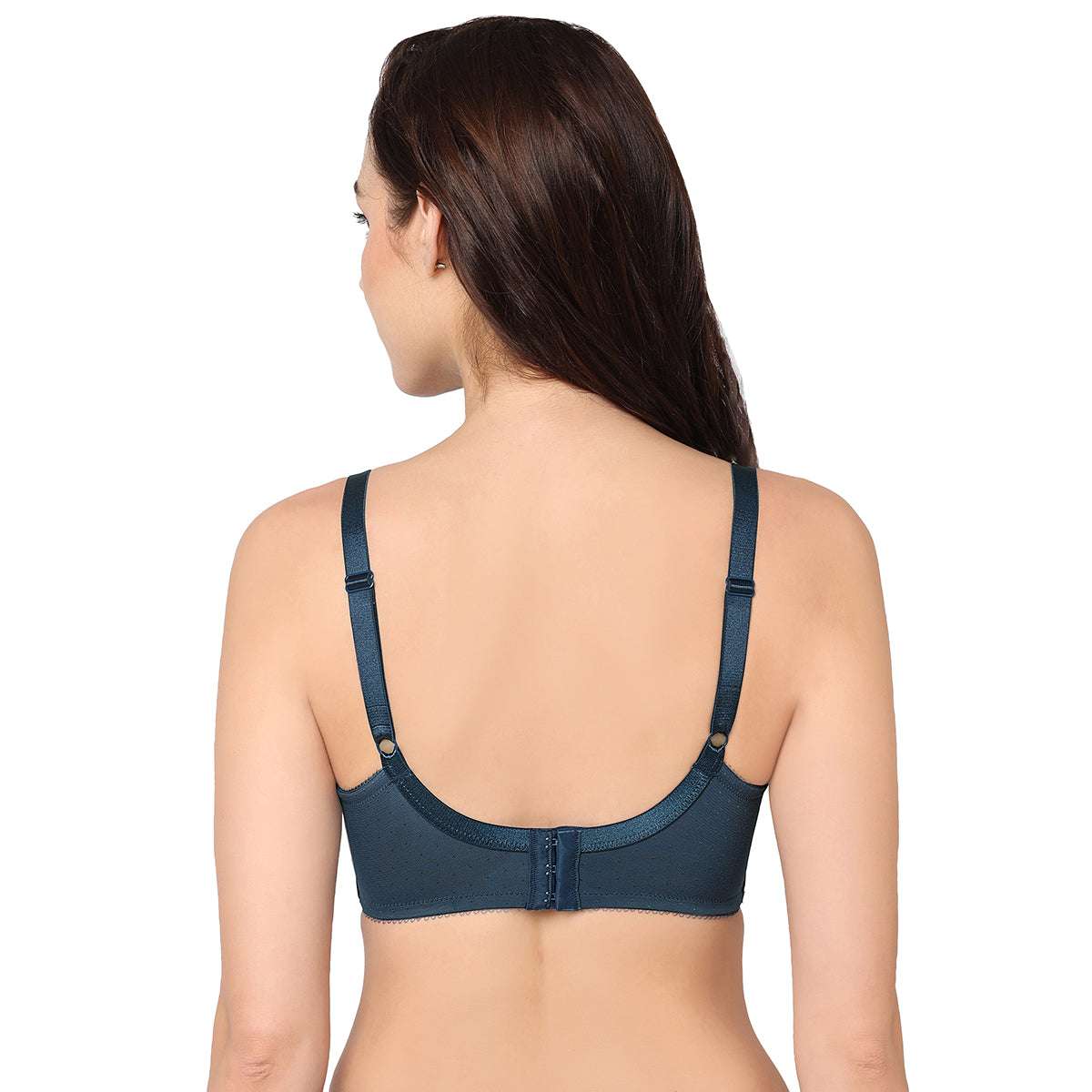 Buy Retro Chic Non-Padded Wired Full Coverage Full Cup Bra - Blue Online