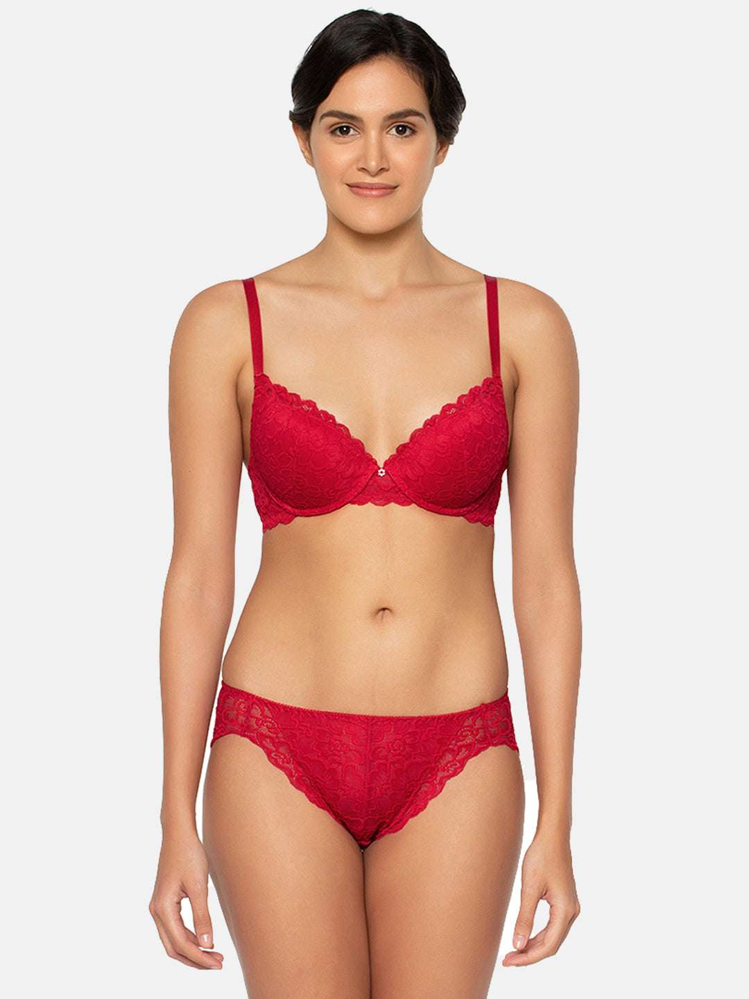 Padded-Wired bras~ New Arrivals~ Available Sizes : 34C - Red