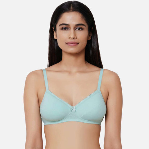 Buy  Brand - Symbol Women Everyday Non Padded, Non Wired Cotton Full  Coverage Slip On Bra for Women at