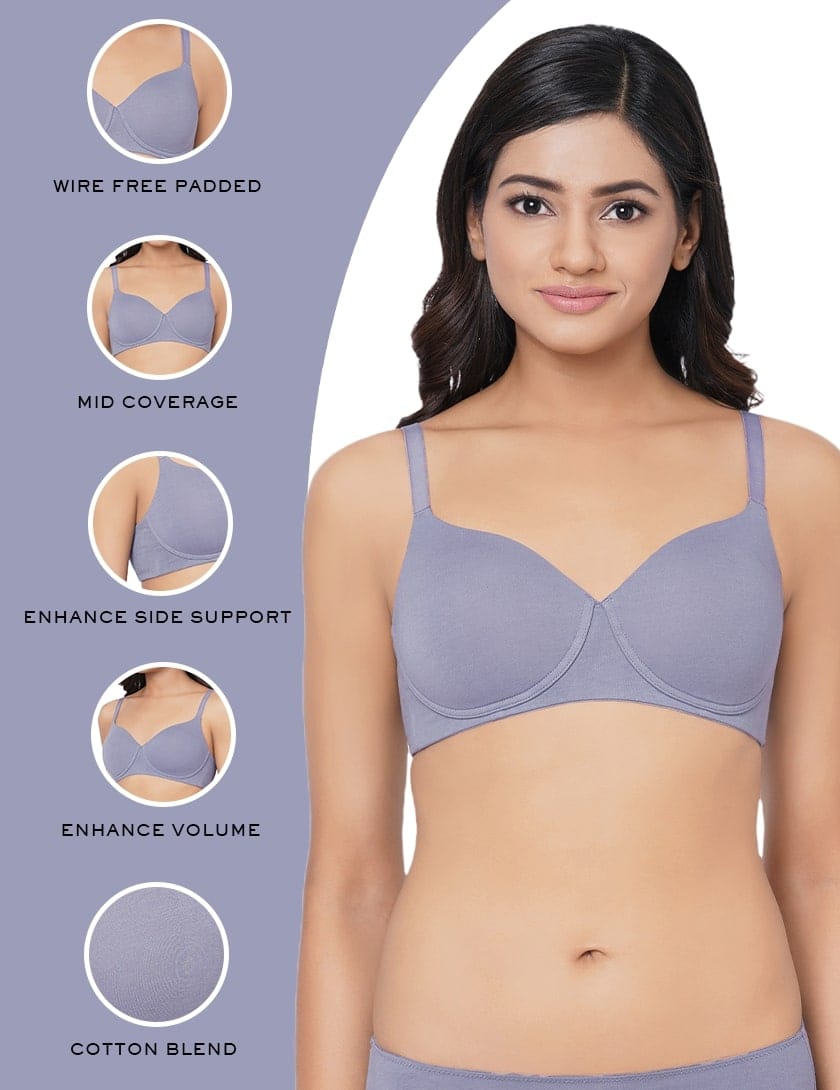 Basics Padded Non-Wired 3/4th Coverage T-Shirt Bra