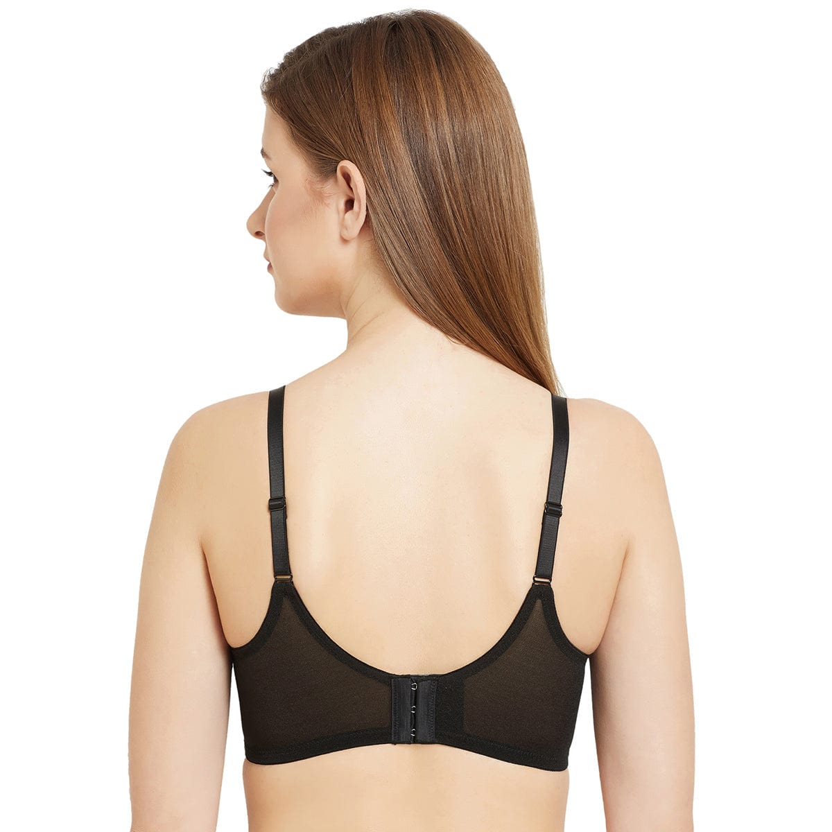 Essentials Padded Wired 3/4th Cup T-shirt Bra-Black