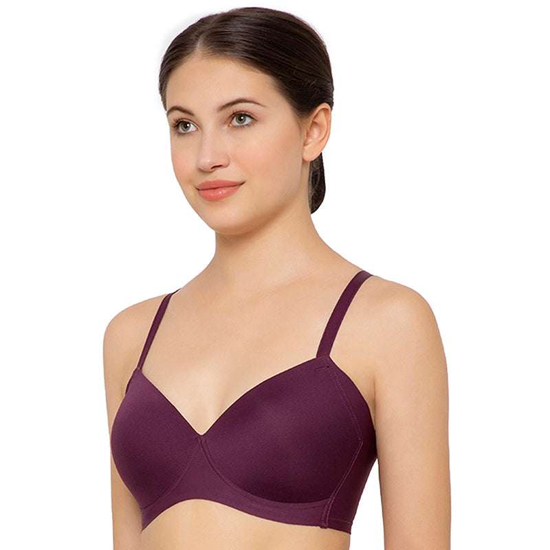 Lively Padded Non-Wired Full Cup Everyday Wear Full coverage T-Shirt Bra -  Grey