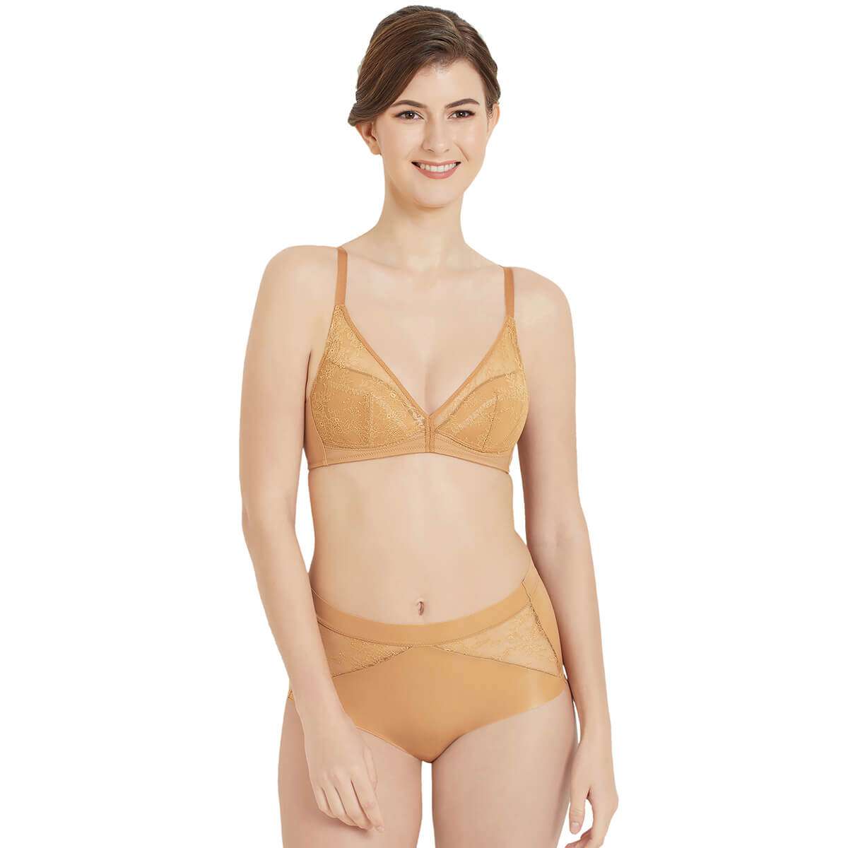 Buy Wacoal Nylon Bikini Lace Solid/Plain Underwear -64391 - Yellow