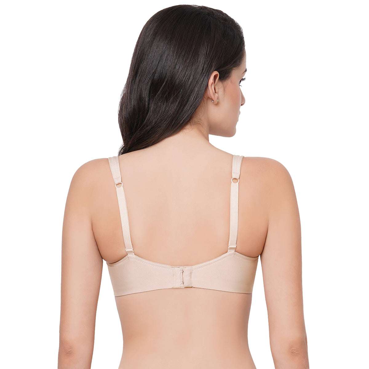 Buy Basic Mold Wired Padded Solid 3/4 Cup Coverage Bra - Beige